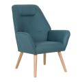NATTALY Armchair Blue Nabuk Fabric K/D