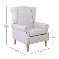 ROSY Armchair Cream (Beige) Fabric