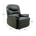 LUISA Armchair Relax Pu Black