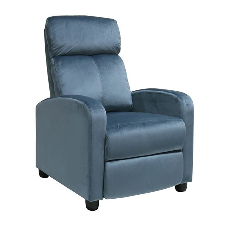 PORTER Armchair Relax Grey-Blue Velure