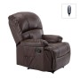 SPACE Massage Armchair Brown Pu
