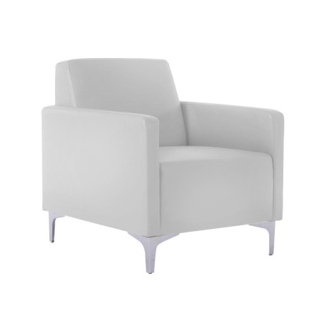 Πολυθρόνα STYLE από τεχνόδερμα Pu σε χρώμα λευκό 64x71x72εκ.