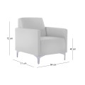 Πολυθρόνα STYLE από τεχνόδερμα Pu σε χρώμα λευκό 64x71x72εκ.