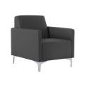 Πολυθρόνα STYLE με τεχνόδερμα Pu σε χρώμα μαύρο 64x71x72εκ.