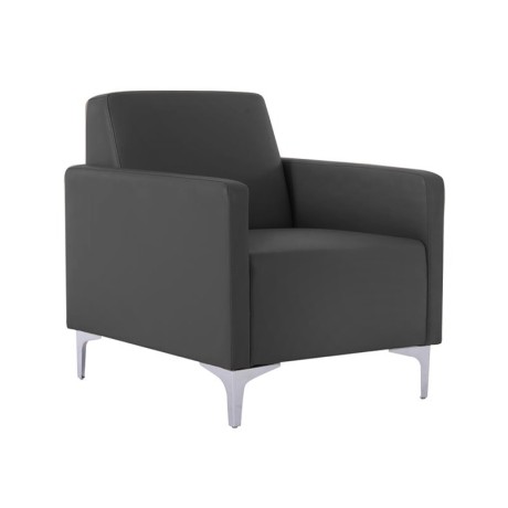 Πολυθρόνα STYLE με τεχνόδερμα Pu σε χρώμα μαύρο 64x71x72εκ.
