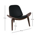 TAYLOR Armchair Walnut/Pu Black