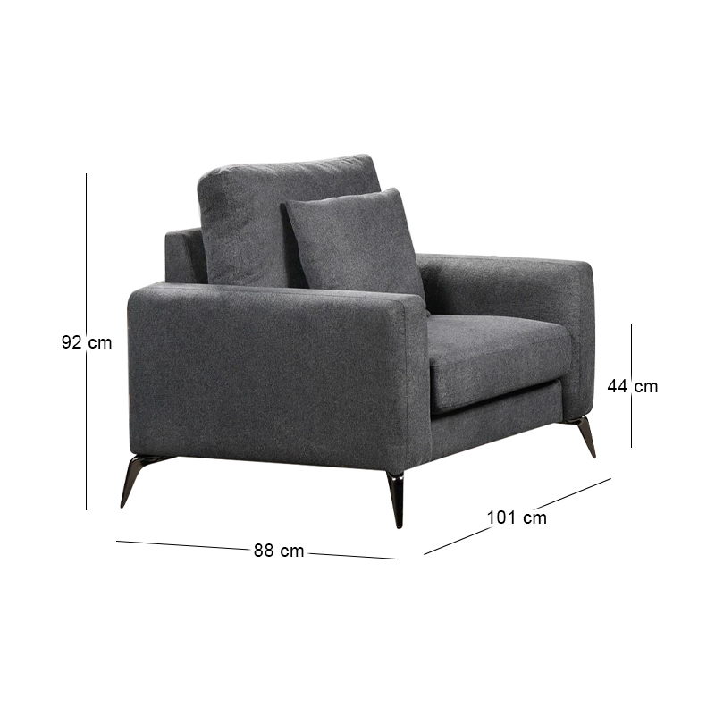 TIPO Armchair Fabric Grey