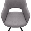 Gabriel Megapap fabric dining armchair in beige color with black metal leg 58x60x85cm.