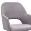 Gabriel Megapap fabric dining armchair in beige color with black metal leg 58x60x85cm.