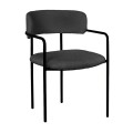 GILLAN Armchair Metal Black/Teddy Fabric Black