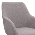 Monica Megapap fabric dining armchair in beige color with black metal leg 54x57x84cm.