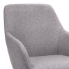 Monica Megapap fabric dining armchair in beige color with black metal leg 54x57x84cm.