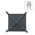 Piero Megapap velvet dining armchair in light grey color with black metal leg 57x60x85.5cm.
