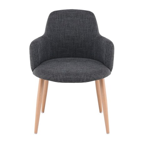 SOUL Armchair Natural Color Metal/Grey Fabric