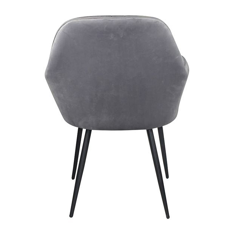 VALERY Armchair Steel Black/Fabric Velure Grey