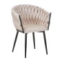 VERDI Armchair Metal Black/Fabric Velure Beige