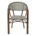 VEGERA Armchair Alu Walnut/Textilene Beige