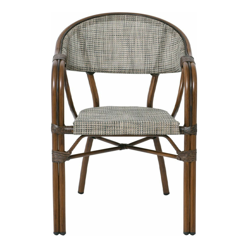 VEGERA Armchair Alu Walnut/Textilene Beige
