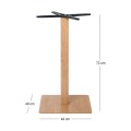 PRATO 40x40cm Steel Base H72cm Natural Wood Effect