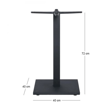 PRATO-W 40x40cm Steel Base H72cm (adjustable feet)