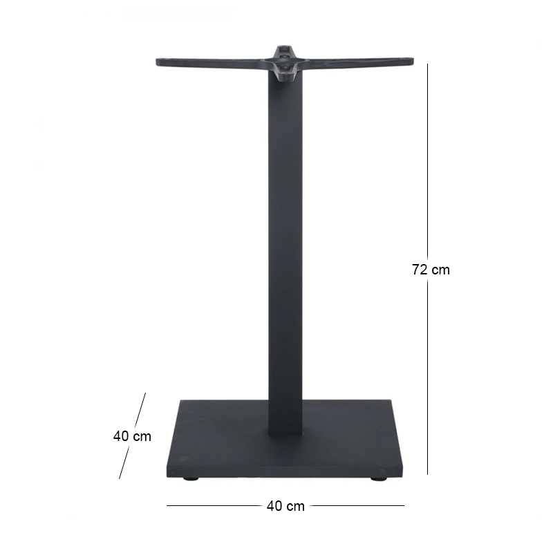 PRATO-W 40x40cm Steel Base H72cm (adjustable feet)