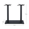 PRATO-W Βάση 70x40cm Steel Μακρ/νη H72cm Μαύρη (17,00Kg)/με ρεγουλατόρο