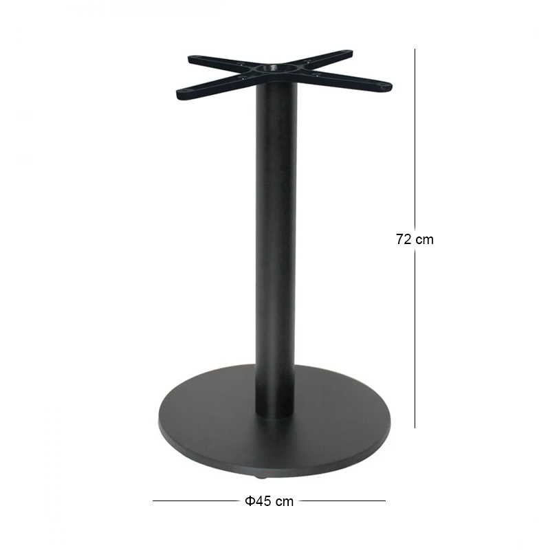 PRATO-W Βάση Φ45cm Steel H72cm Μαύρη (9,10Kg)/με ρεγουλατόρο