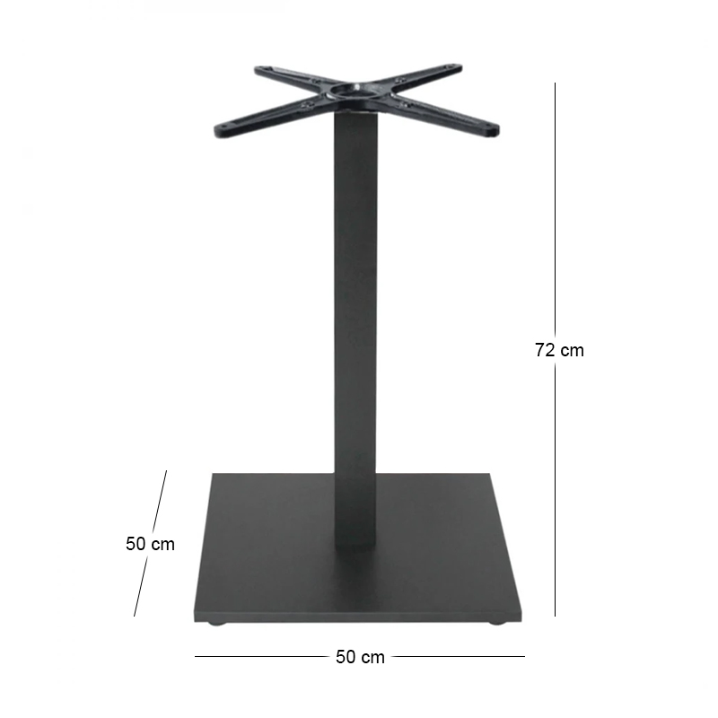 PRATO-W Steel Base 50x50cm H72cm (adjustable feet)
