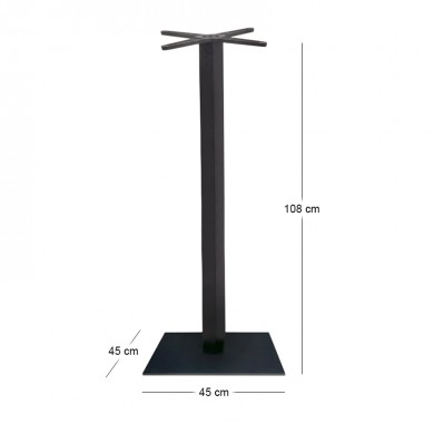 PRATO-W Βάση Τραπεζιού BAR 45x45cm H.108cm Μέταλλο Βαφή Μαύρο / 13,00Kg