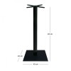 PRATO-W BAR 45x45cm Steel Base H93cm (adjustable feet)