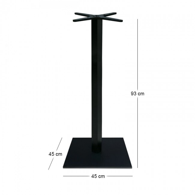 PRATO-W BAR 45x45cm Steel Base H93cm (adjustable feet)