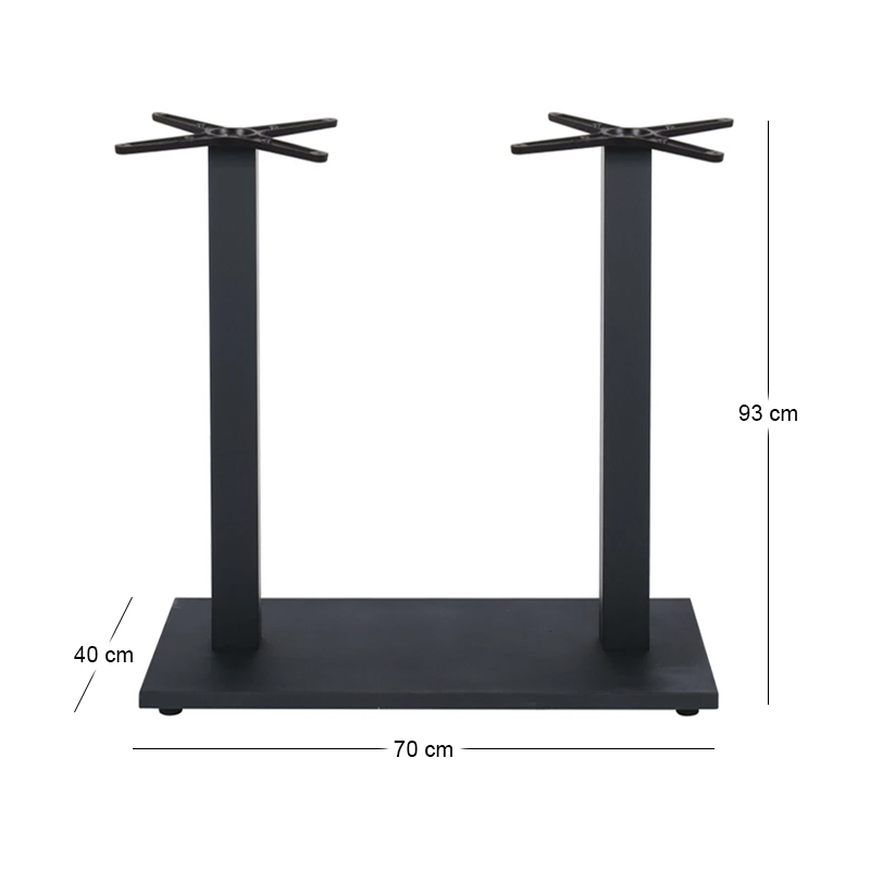 PRATO-W BAR 70x40cm Metal Base H93cm (adjustable feet)