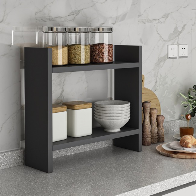 Ραφιέρα κουζίνας Denver Megapap χρώμα ανθρακί 34x10x30εκ. Ραφιέρα κουζίνας Denver Megapap χρώμα ανθρακί 34x10x30εκ.