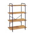 BOOKCASE 80x34x112cm Metal Black/Sonoma