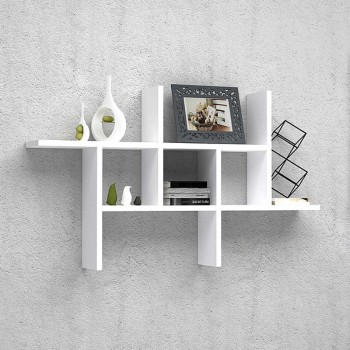 Ραφιέρα τοίχου Alize Megapap χρώμα λευκό 100x17x60εκ.