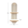 Ραφιέρα τοίχου Artwill Megapap Mdf χρώμα λευκό - oak 26x13x70εκ.