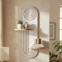 Artwill Megapap MDF wall shelf in white - oak 46x13x70cm.