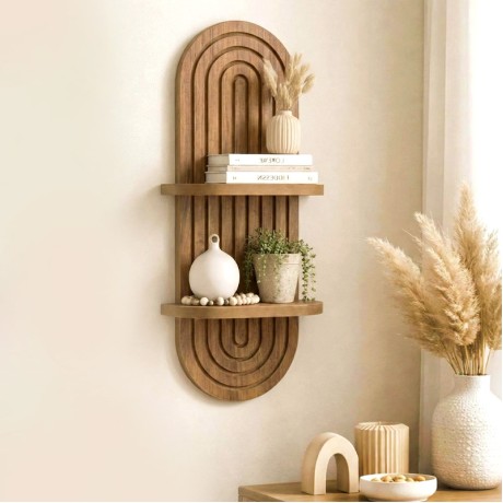 Artwill Megapap MDF wall shelf in oak 26x13x70cm.