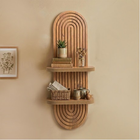 Artwill Megapap MDF wall shelf in oak 26x13x70cm.