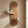 Artwill Megapap MDF wall shelf in oak 46x13x70cm.