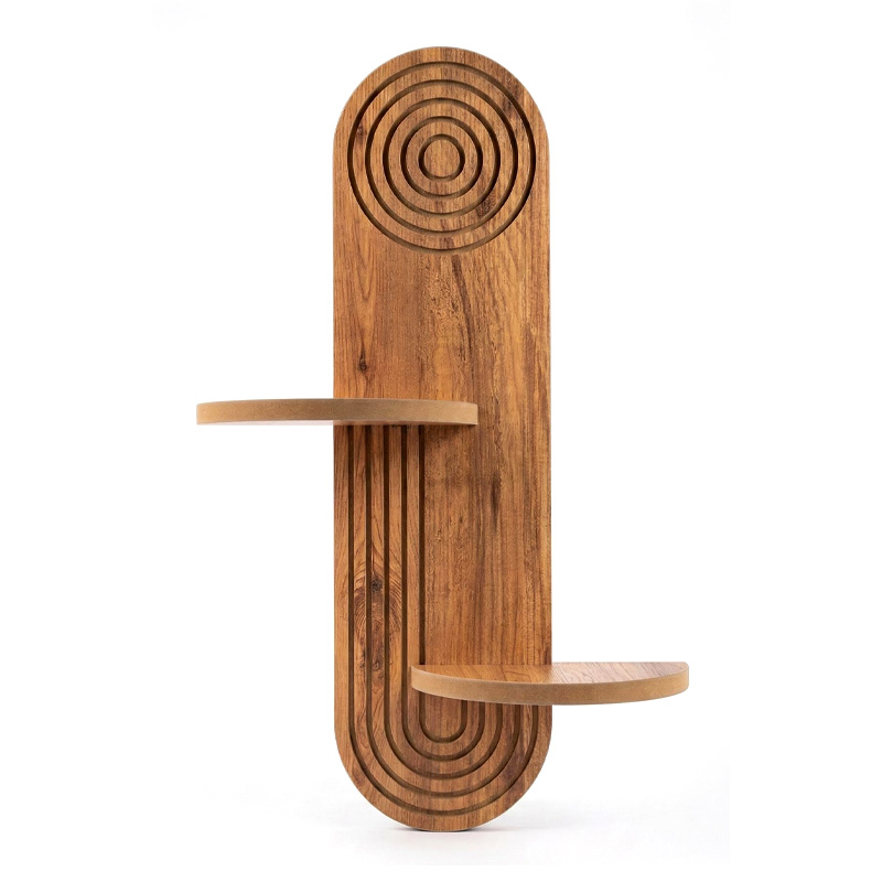 Artwill Megapap MDF wall shelf in oak 46x13x70cm.