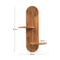 Artwill Megapap MDF wall shelf in oak 46x13x70cm.