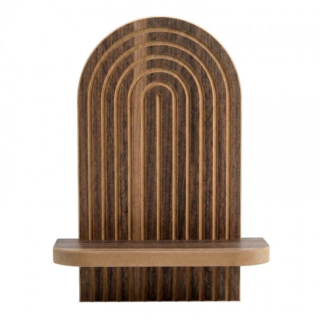 Ραφιέρα τοίχου Artwill Megapap Mdf χρώμα wenge 26x13x35εκ.