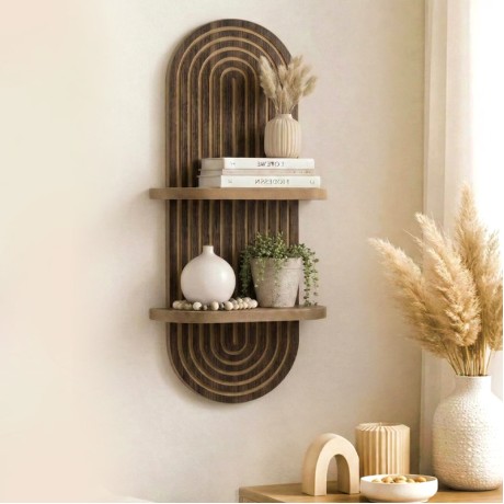 Artwill Megapap MDF wall shelf in wenge 26x13x70cm.