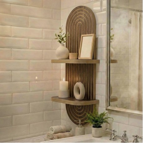 Artwill Megapap MDF wall shelf in wenge 26x13x70cm.