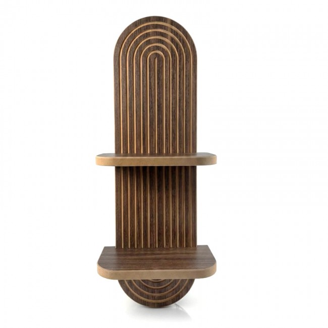 Ραφιέρα τοίχου Artwill Megapap Mdf χρώμα wenge 26x13x70εκ.