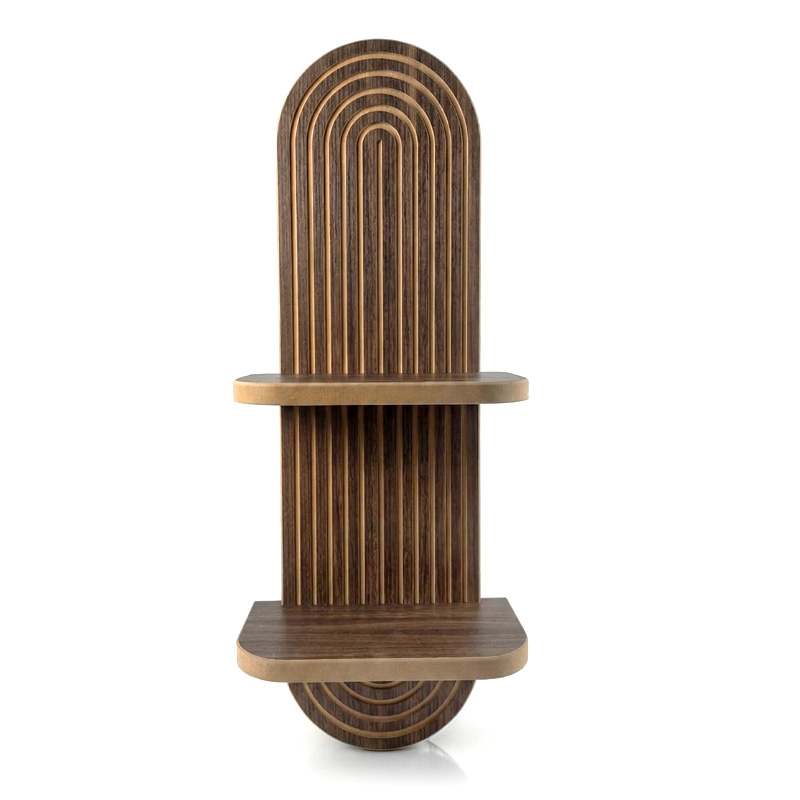 Ραφιέρα τοίχου Artwill Megapap Mdf χρώμα wenge 26x13x70εκ.