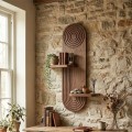 Artwill Megapap MDF wall shelf in wenge 46x13x70cm.
