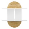 Auro Megapap melamine wall shelf in oak - white color 67x22x74cm.