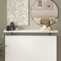 Barca Megapap melamine wall shelf in white color 120x17.5x20.4cm.